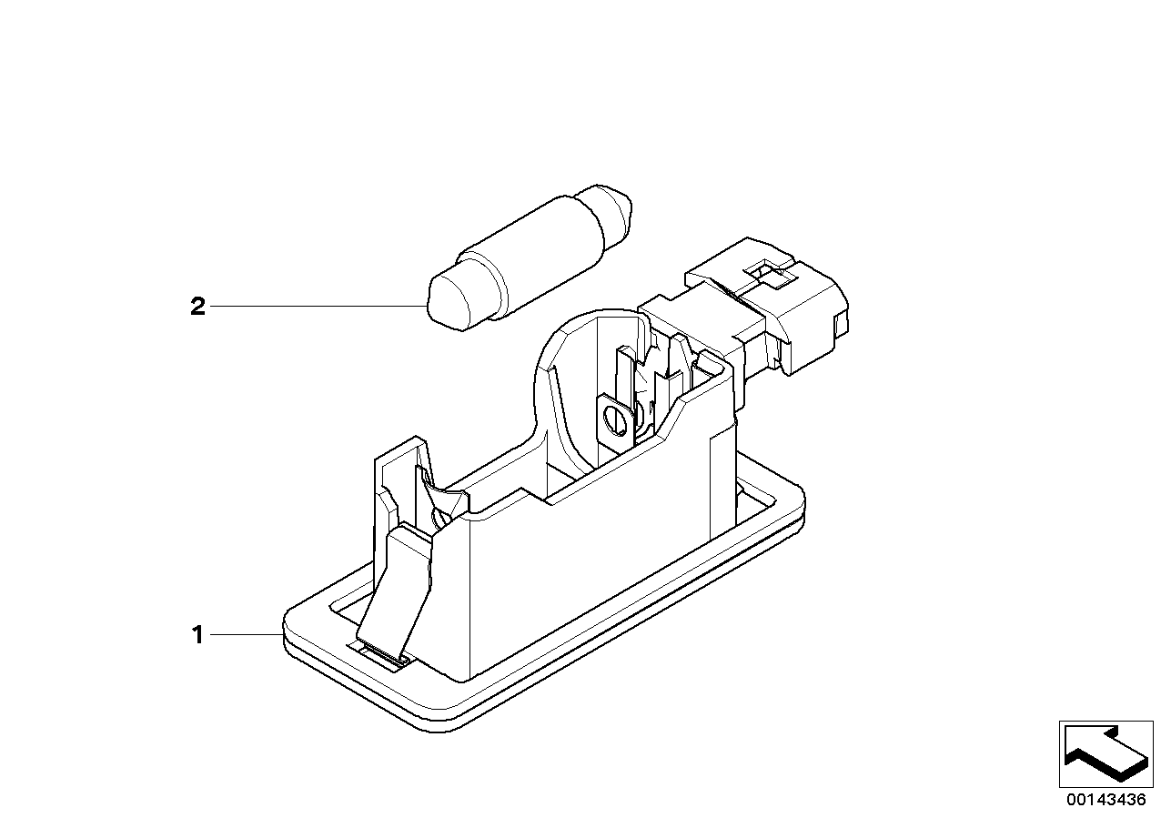 63267176934 - Genuine BMW Registration Plate Lamp