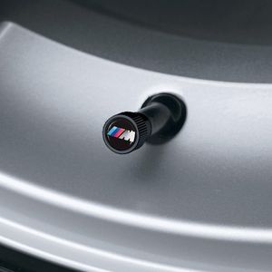 BMW M Logo Valve Stem Caps, Black 36122456427