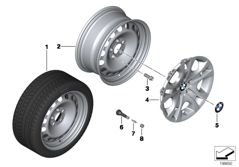 BMW 36116783330 Steel Rim Schwarz