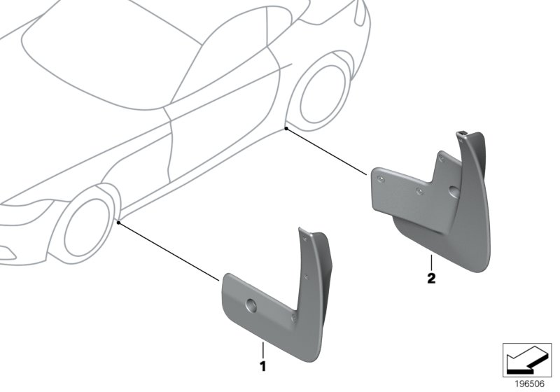 BMW 82162147258 Set Mud Flaps, Front