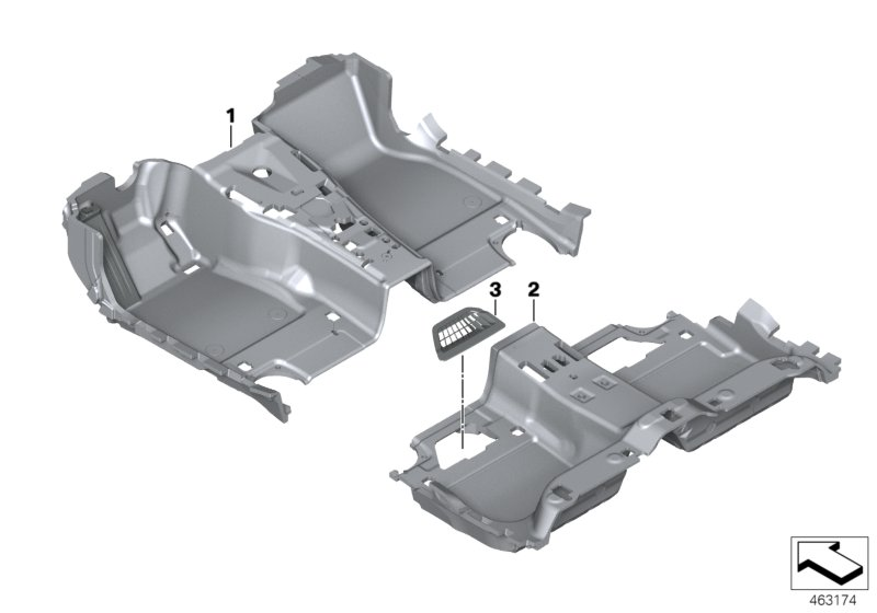 BMW 51477990532 FLOOR TRIM COVER, FRONT