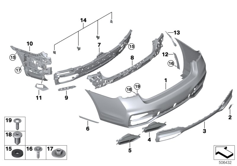 BMW 51127462742 WHEEL ARCH TRIM, REAR RIGHT