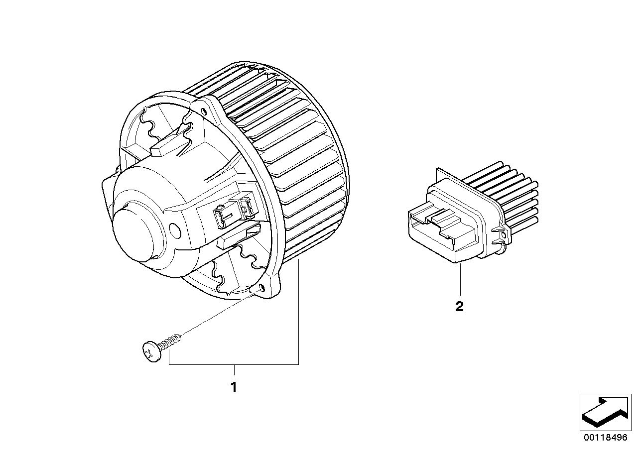 BMW 64116927600 Blower Resistor