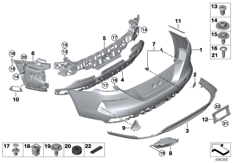 BMW 51129465538 BUMPER TRIM PANEL, PRIMERED