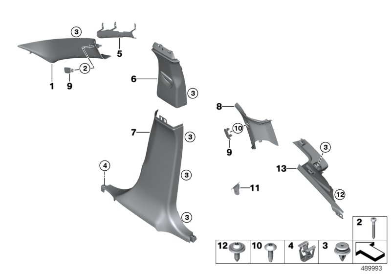 BMW 51438061620 Cover, Column D, Right