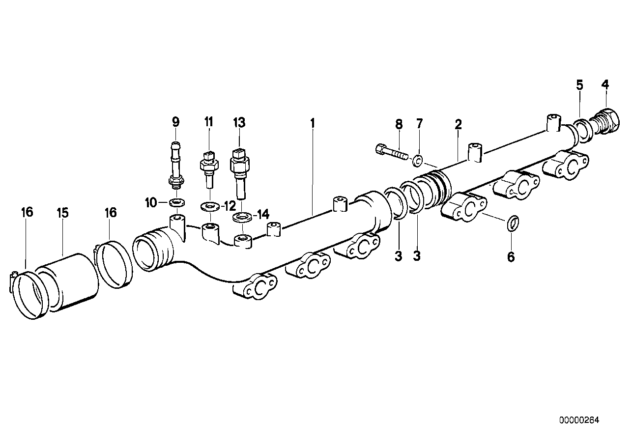 BMW 11531312781 Radiator Line