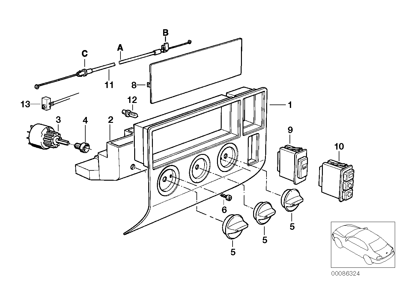 BMW 64118367667 Panel