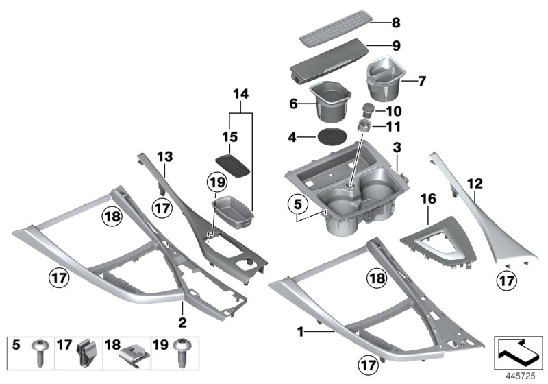 BMW 51169227891 COMPARTMENT, CENTER CONSOLE