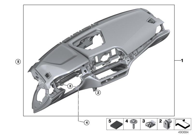 BMW 51459476412 DASHBOARD SENSATEC HEAD-UP D