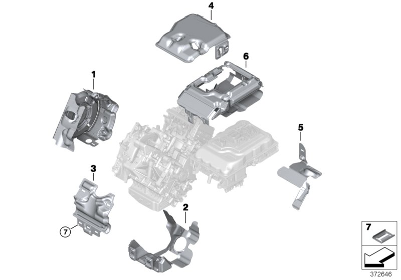 BMW 17738535504 Cover, Intake System, Rear