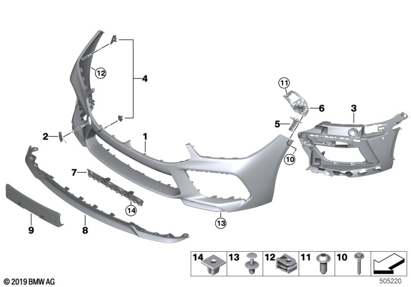 BMW 51119500959 TRIM COVER, BUMPER, PRIMED