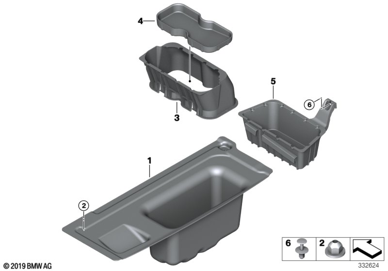 BMW 51479163192 Stowage Compartment, Boot Right