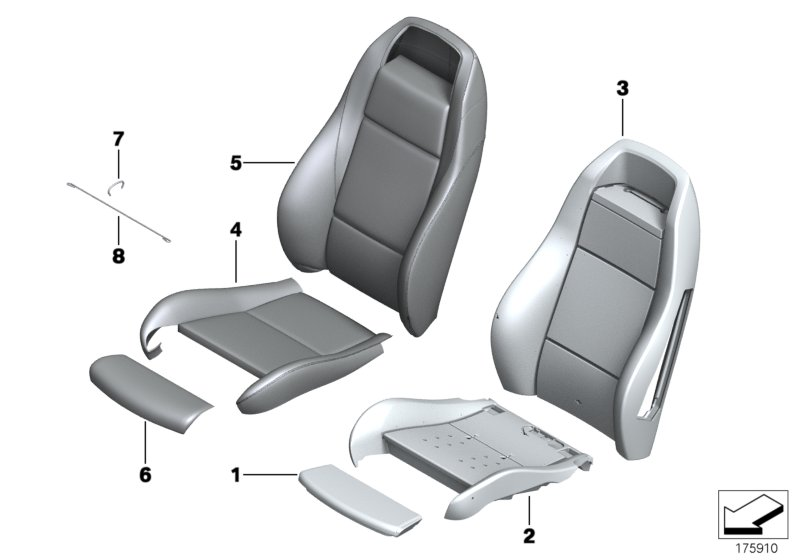 BMW 52107277613 Cover Thigh Support