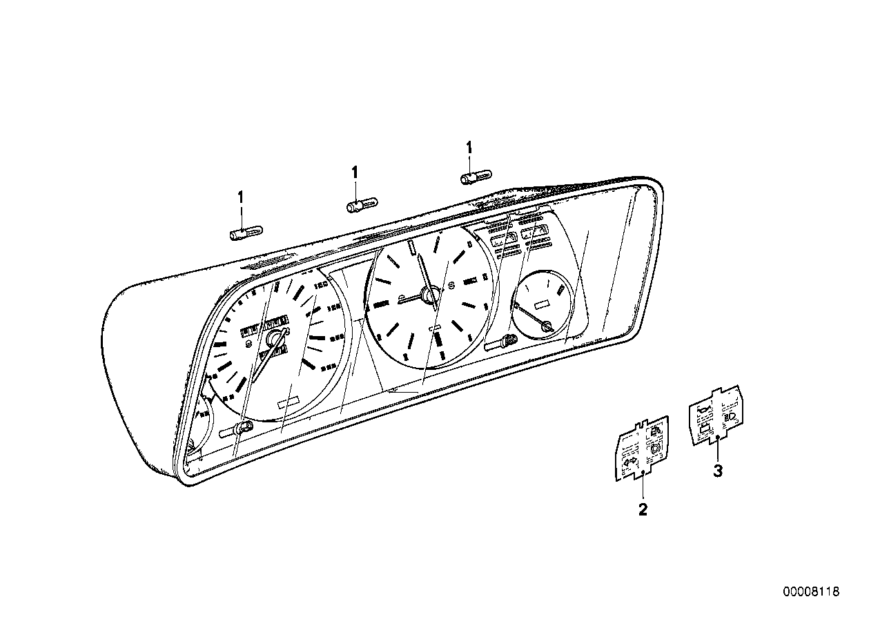 BMW 62111363683 Control Symbol Light Right