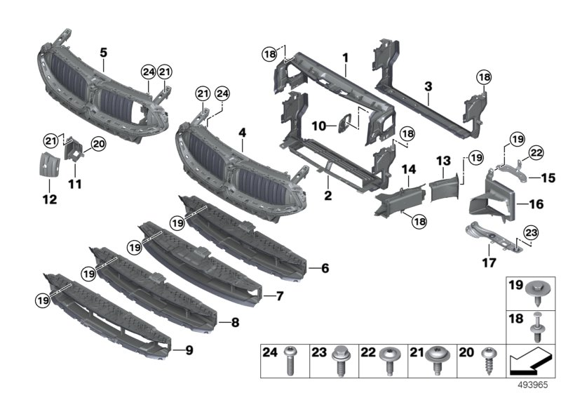 BMW 51745A21DC8 AIR FLAPS, UPPER