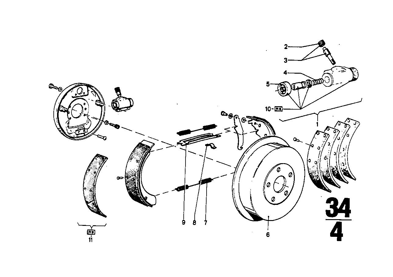 BMW 34211103288 Gasket Set Brake Cylinder