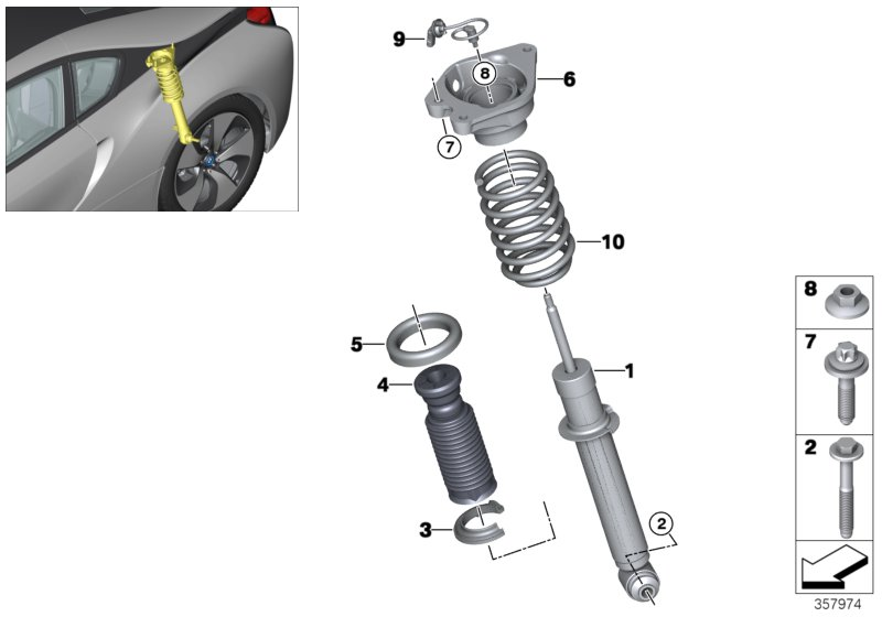 BMW 07119908500 Torx-Bolt With Washer