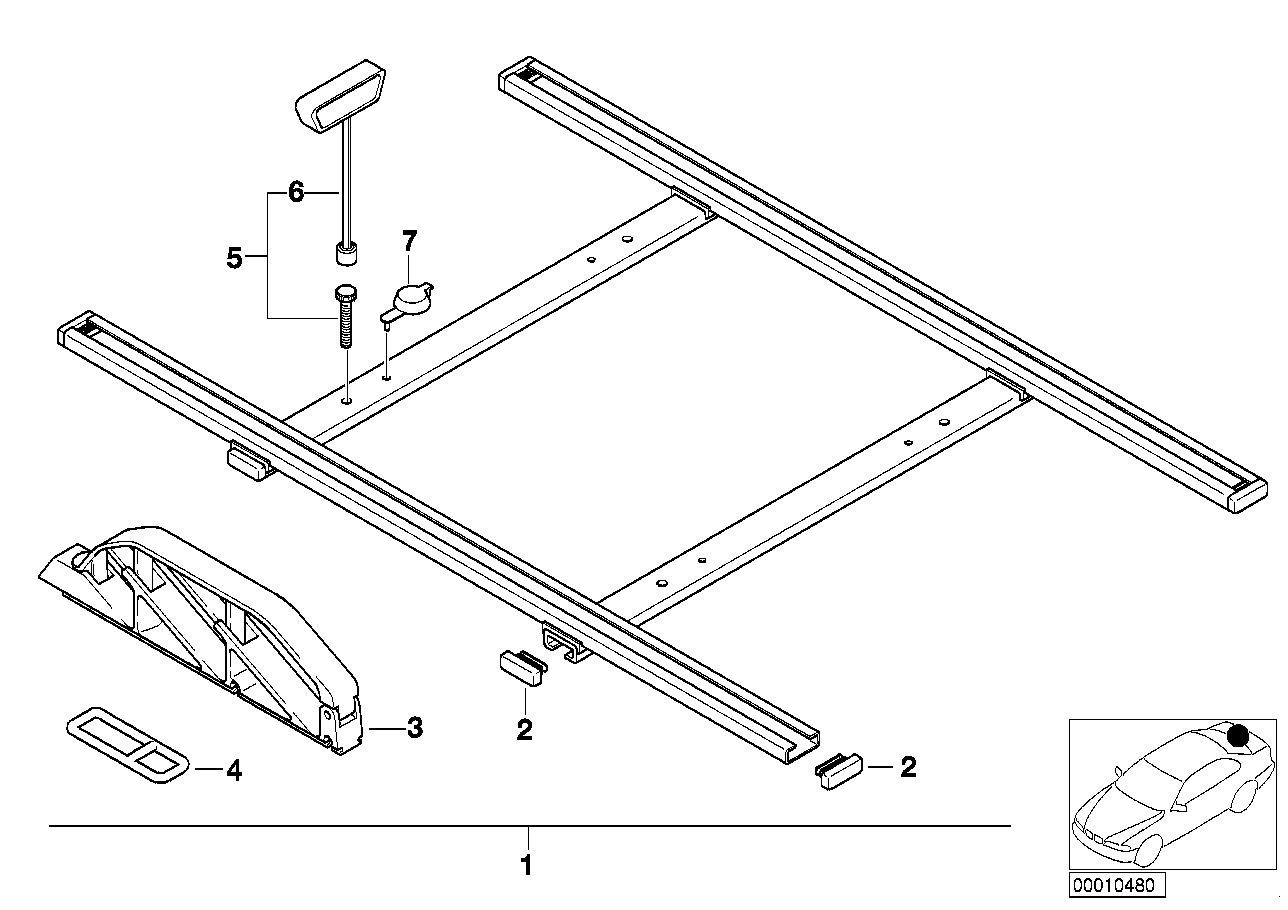 BMW 82729408271 Ski Rack