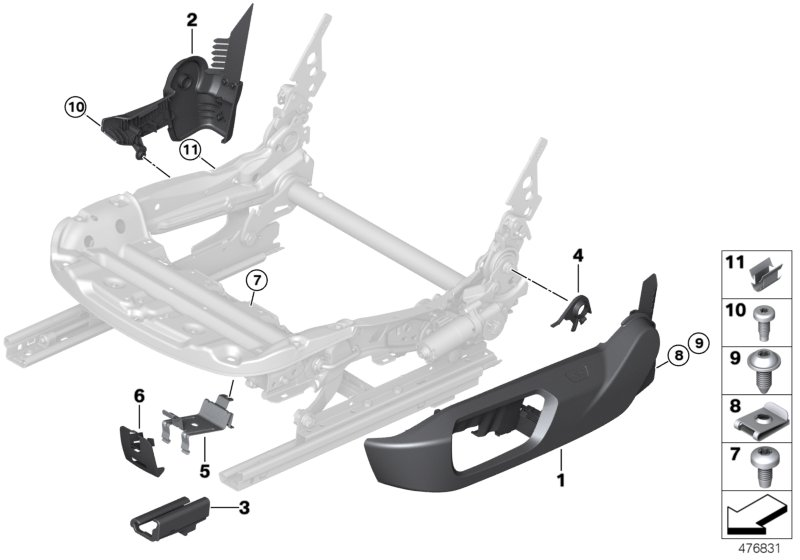 BMW 52107470628 Trim, Holder