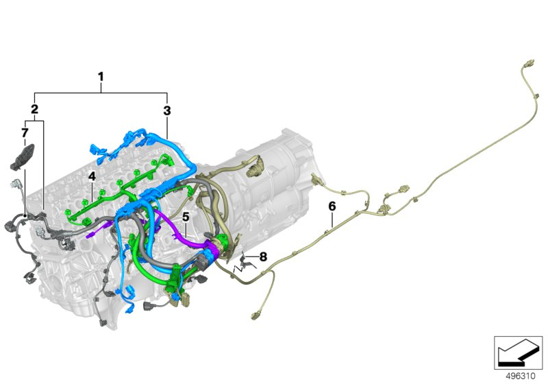 BMW 12528583703 CABLE BRACKET ENGINE WIRING