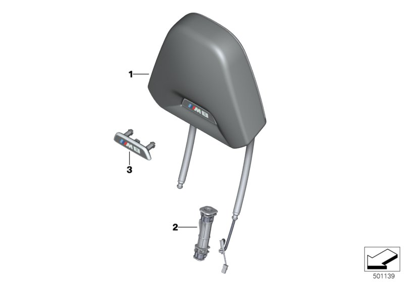 BMW 52108094177 HEADREST LEATHER