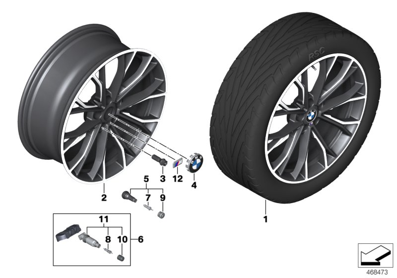 BMW 36116884505 Disc Wheel, Light Alloy, Orbitgrey