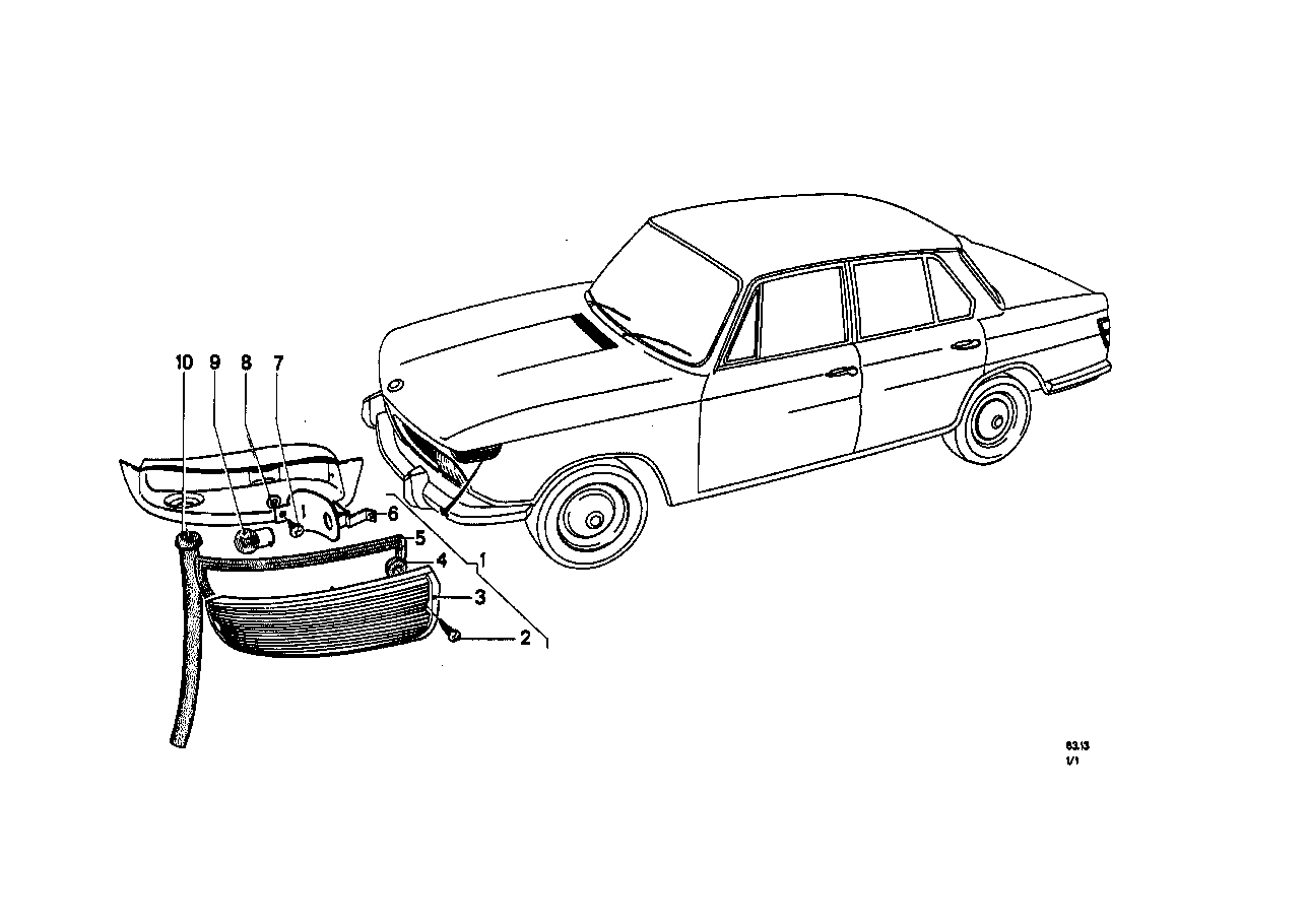 BMW 63131350975 Left Turn Indicator