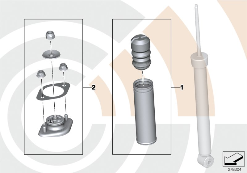 BMW 33522241450 Repair Kit, Support Bearing