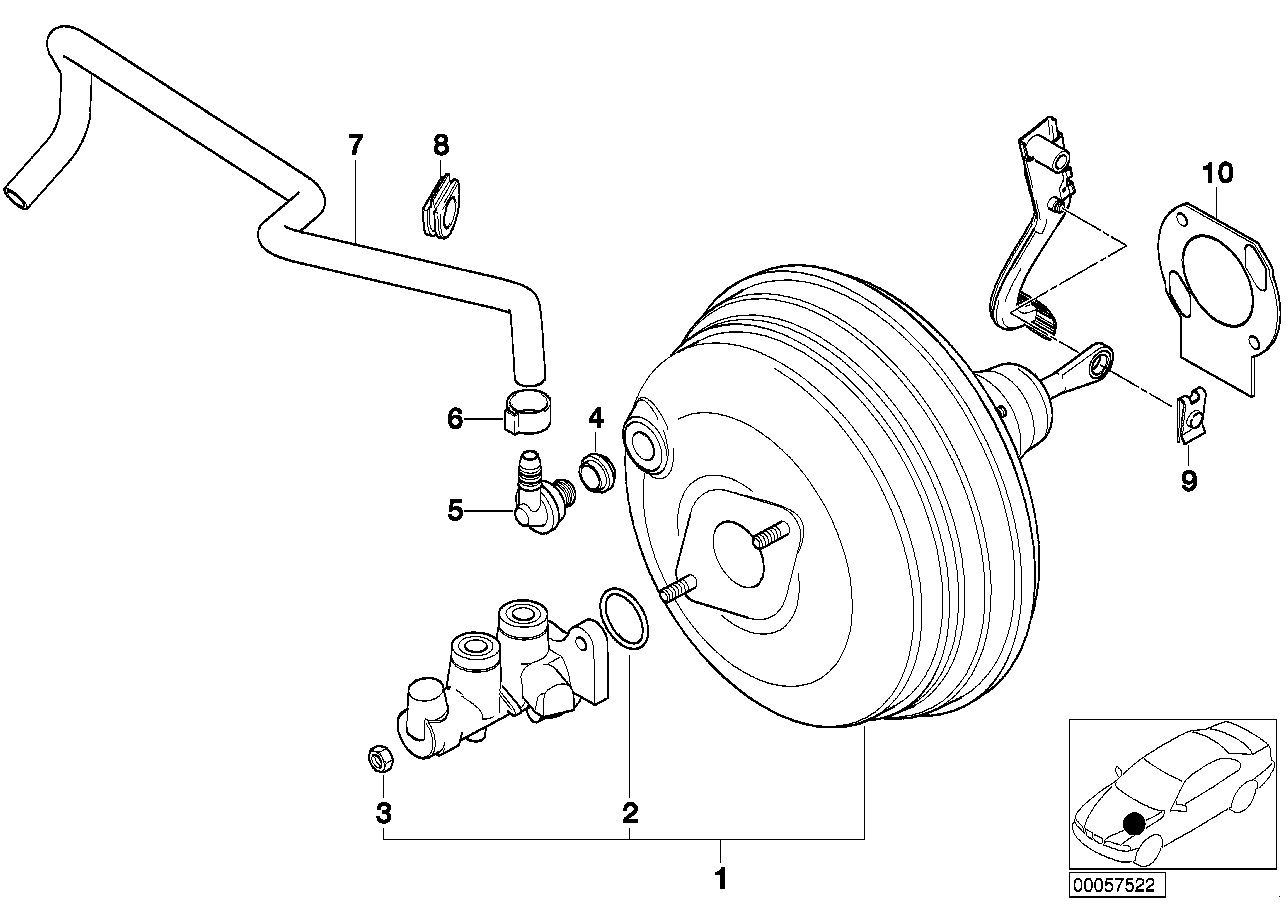 BMW 34331166004 Vacuum Hose