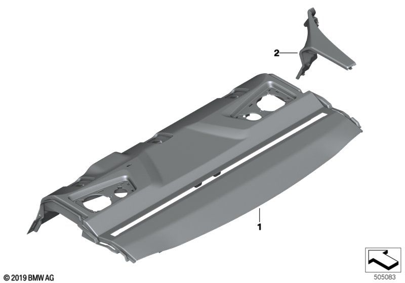 BMW 51467994965 TRIM COVER, BELT SLOT, ALCAN