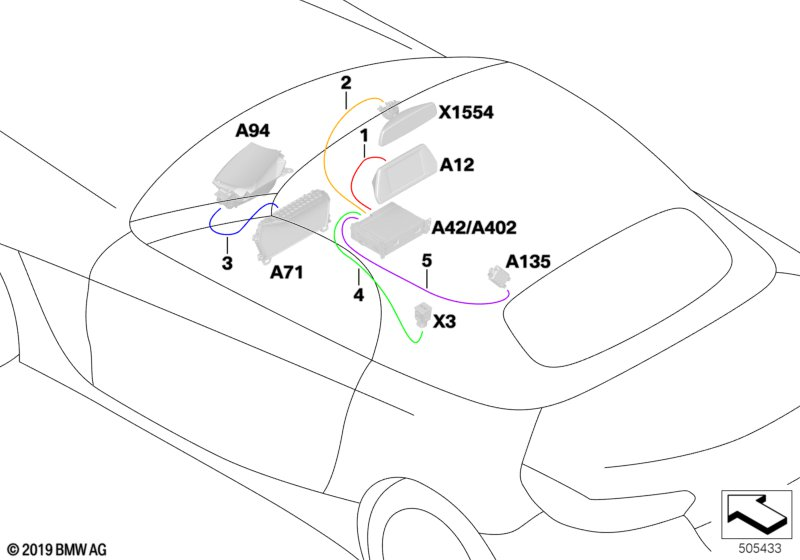 BMW 61118717998 CONNECTION CABLE, HEADUNIT H