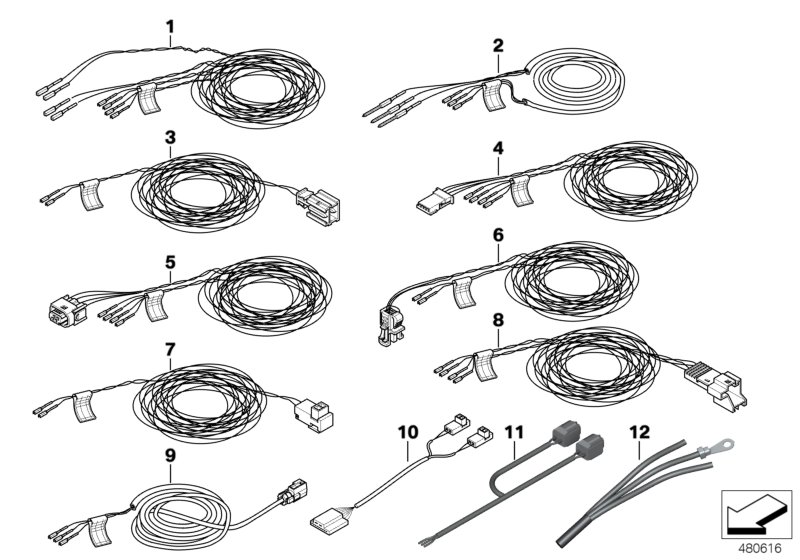 BMW 61129130179 Repair Cable, Upfront Sensor / Ecu