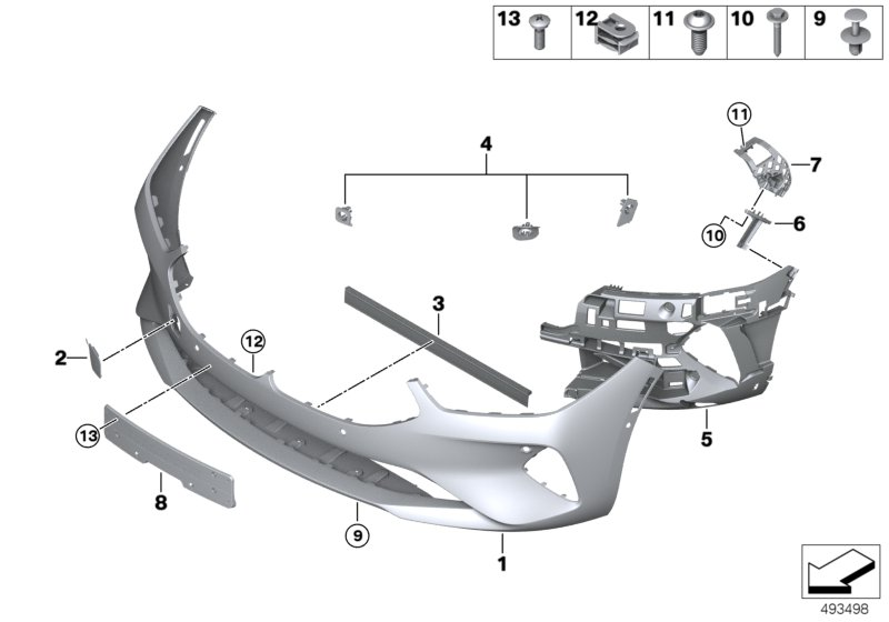 BMW 51117946648 Trim Cover, Bumper, Primered