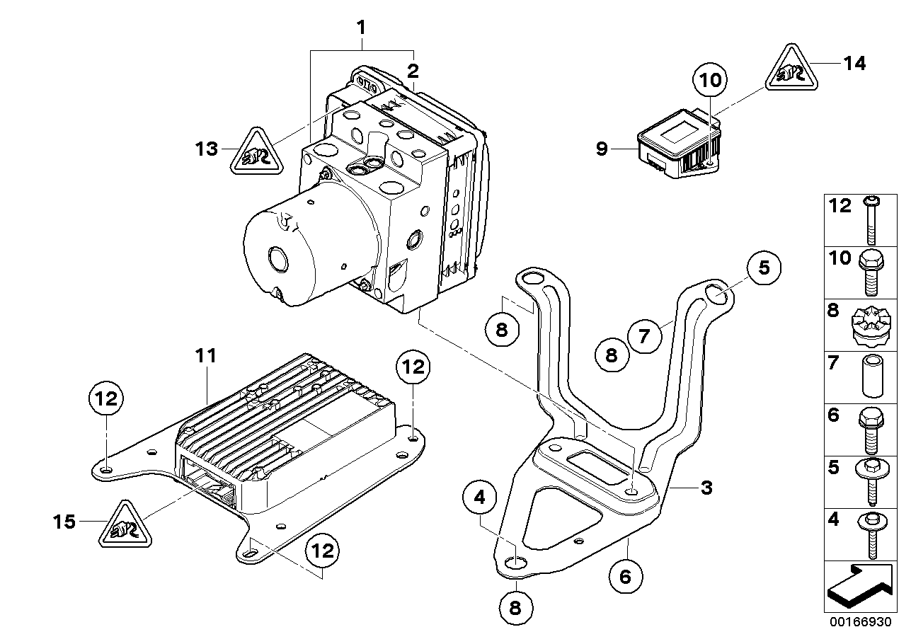 BMW 34526796888 Control Unit Dsc Repair Kit