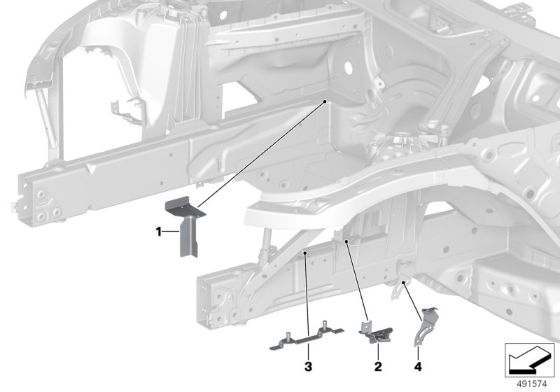 BMW 41007470216 BRACKET RDS/BRAKE WEAR INDIC