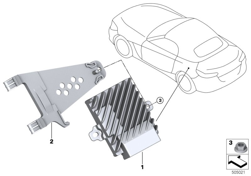 BMW 65129877643 CONTROL UNIT WITH ACTIVE SOU