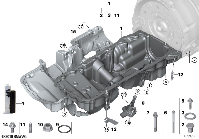 BMW 11138611698 Oil Pan