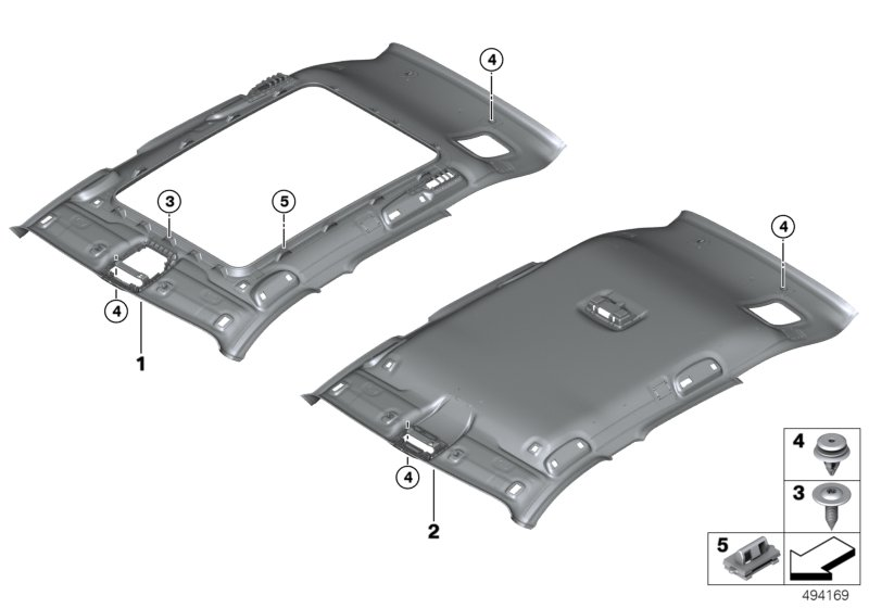 BMW 51447384219 HEADLINING