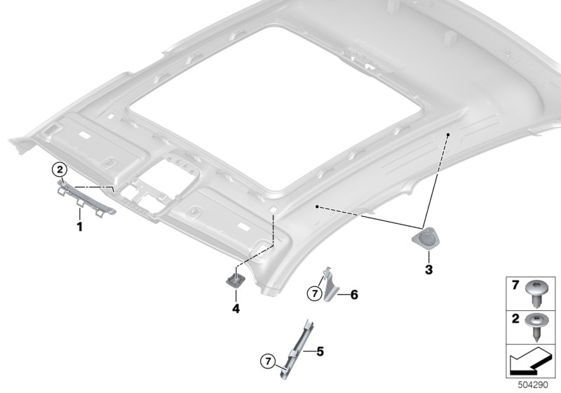 BMW 51447457160 DEFORMATION ELEM., ROOFLINER