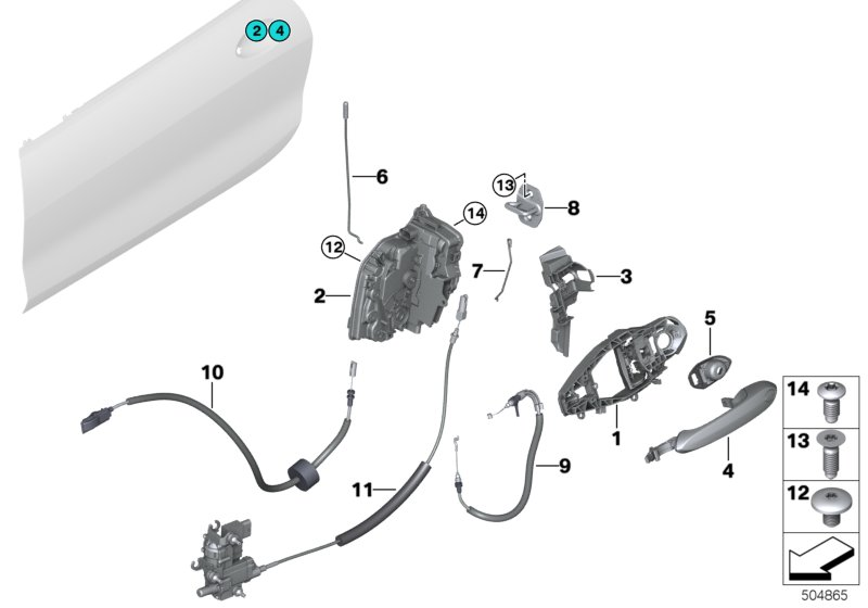 BMW 51217428527 BOWD.CABLE,OUTSIDE DOOR HAND