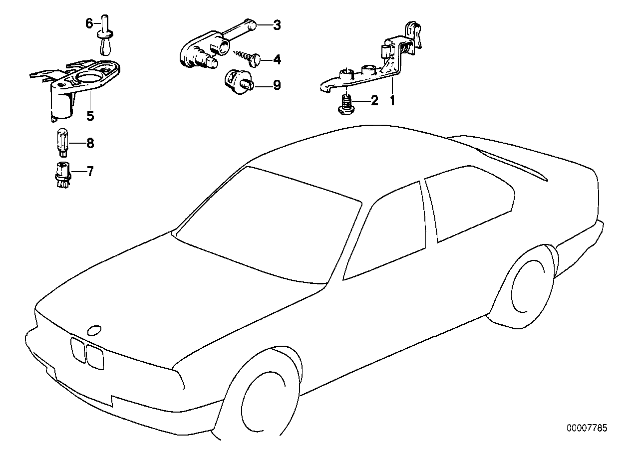 BMW 63311215547 Bulb Support