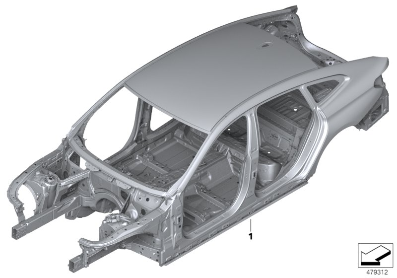 BMW 41002449797 BODY SKELETON WITH CHASSIS N