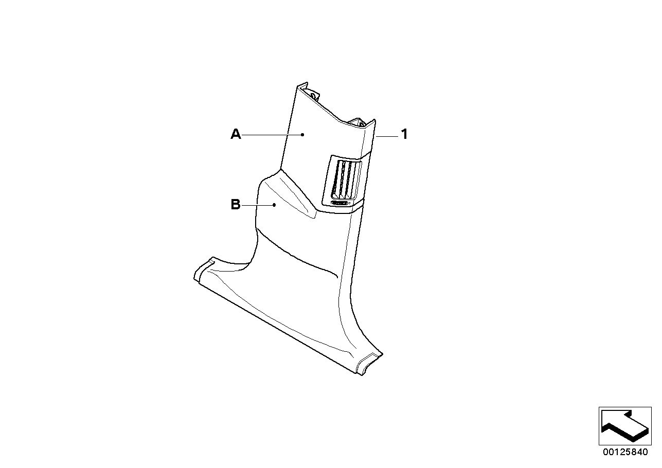 BMW 51437974025 Covering Column-Center Lower Left