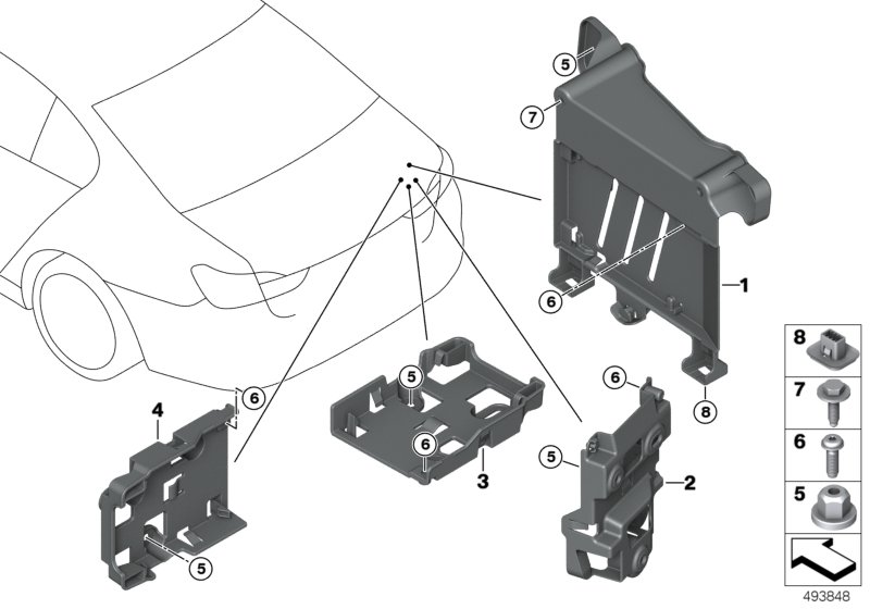 BMW 61429330192 Holder, Battery Charging Module, Bcu