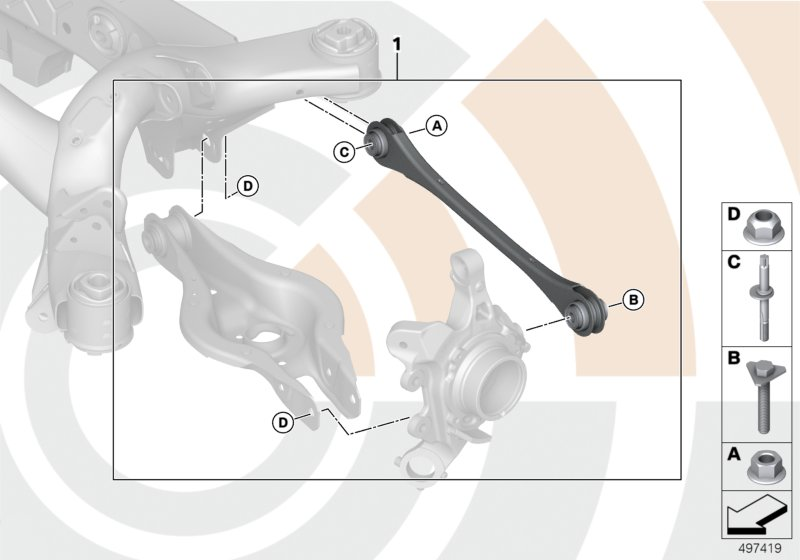 BMW 33322466809 REPAIR KIT FOR TRACK CONTROL