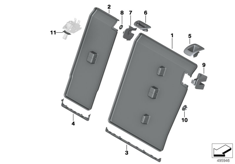 BMW 52207499170 COVER FOR LOCK STRIKER, CENT