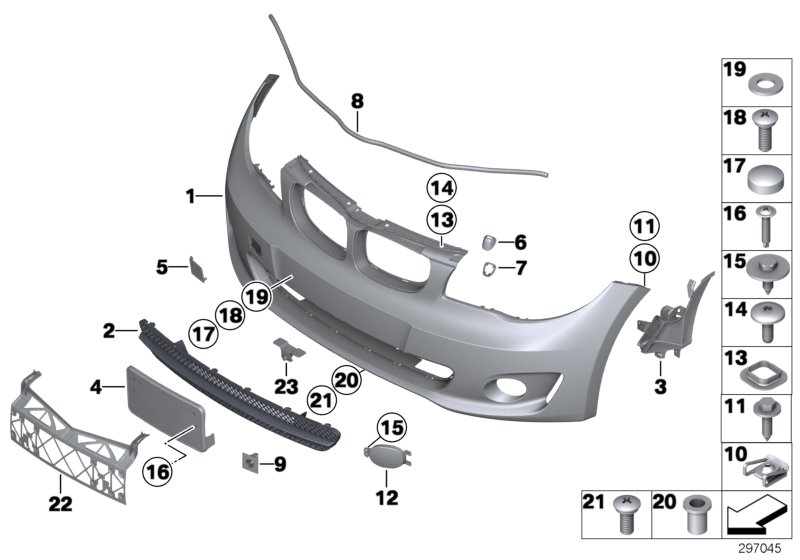 BMW 51117311235 Panel, Bumper, Primed, Front