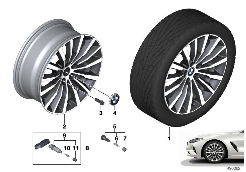 BMW 36116884206 Light Alloy Rim Ferricgrey