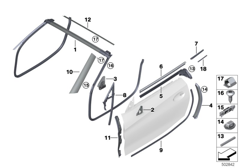 BMW 51419462229 CORNER MOULDING, INTERIOR LE