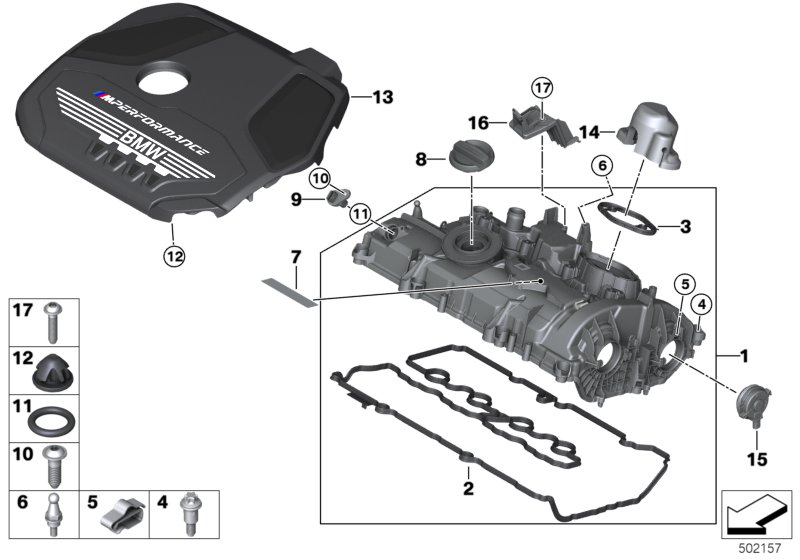 BMW 11148483903 COVER FOR HIGH-PRESSURE PUMP